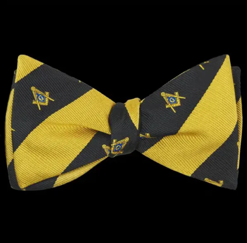 Master Mason Silk Bow Tie & Handkerchief Set